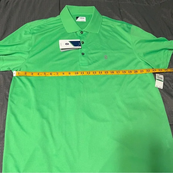 Izod golf basics polo shirt Irish green new nwt sun control wicking size large - Picture 8 of 9